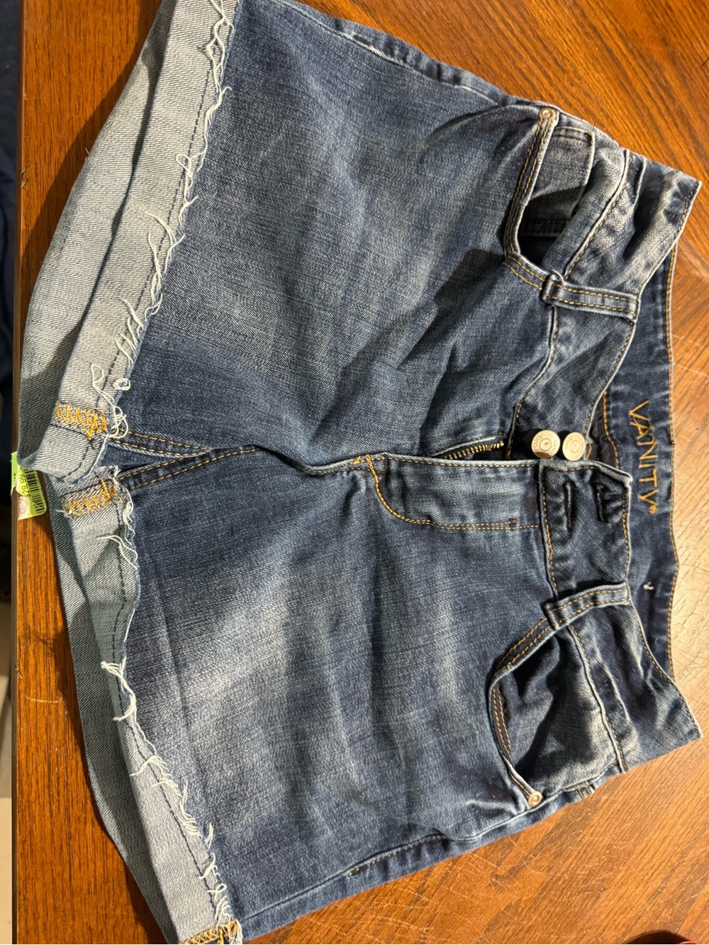 Vanity High-Waist Denim Shorts - Blue size 27
